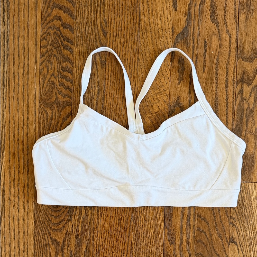 Athleta White Seamless Light-Support Bralette